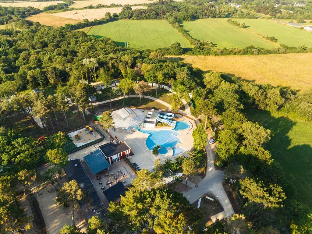 La magnifique vue aérienne du camping Siblu Villages Bois de Bayadène 1