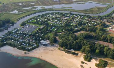 Vue aérienne du camping de Meerwijck aux Pays-Bas