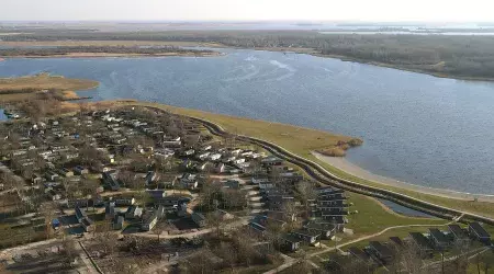 Vue aérienne camping de Lauwersoog